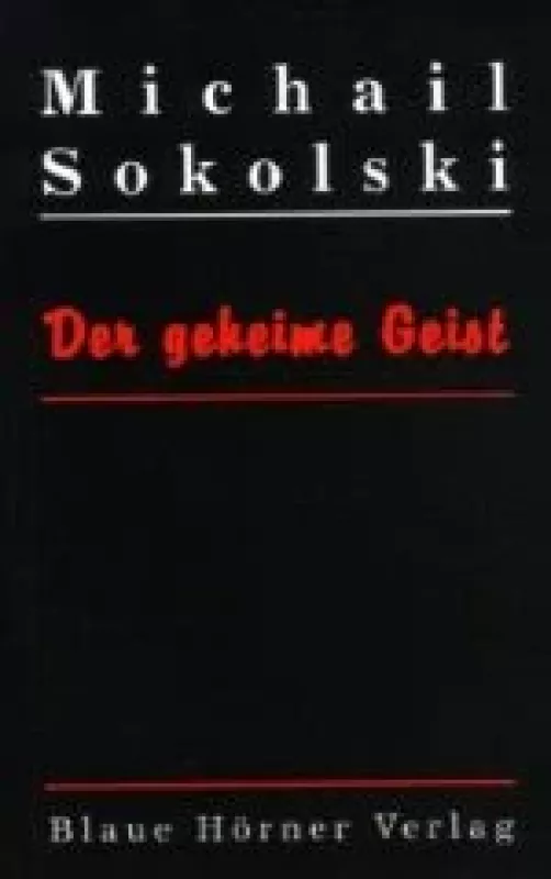 Der geheime Geist - Michail Sokolski, knyga