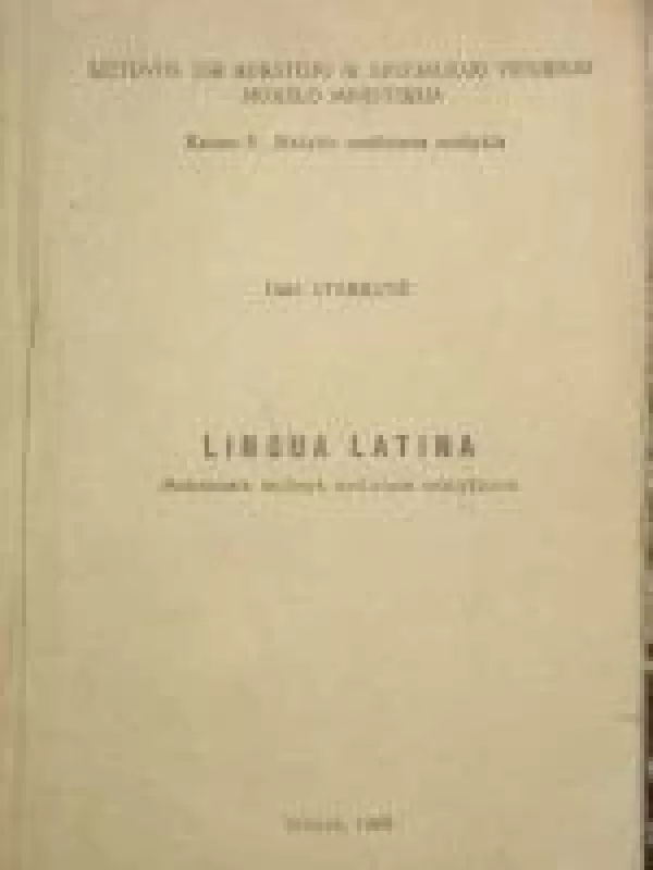 Lingua latina - Dalė Starkutė, knyga