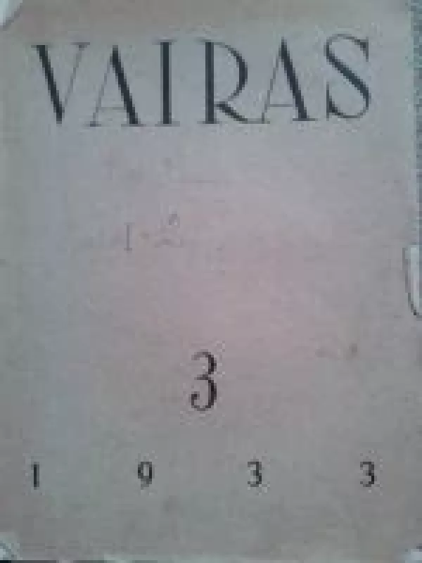 Vairas, 1933 m., Nr. 3 - Autorių Kolektyvas, knyga