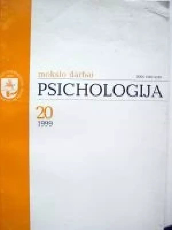 Psichologija: mokslo darbai 20/1999 - Autorių Kolektyvas, knyga