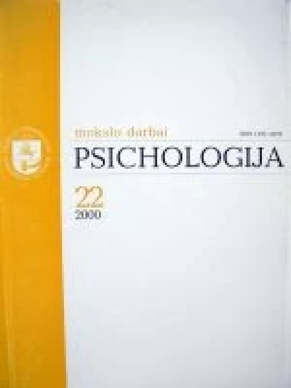 Psichologija: mokslo darbai 22/2000 - Autorių Kolektyvas, knyga