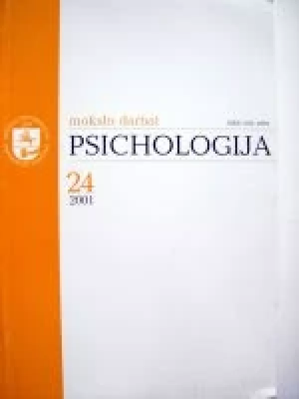 Psichologija: mokslo darbai 24/2001 - Autorių Kolektyvas, knyga