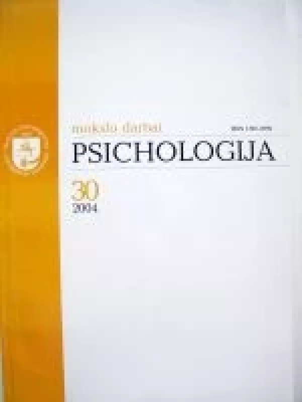 Psichologija: mokslo darbai 30/2004 - Autorių Kolektyvas, knyga