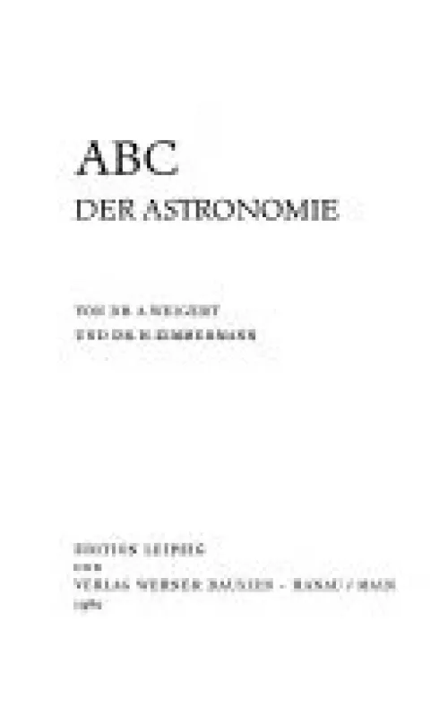 Brockhaus ABC der Astronomie - A. Weigert, knyga