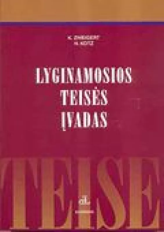 Lyginamosios teisės įvadas - Konrad Zweigert, knyga