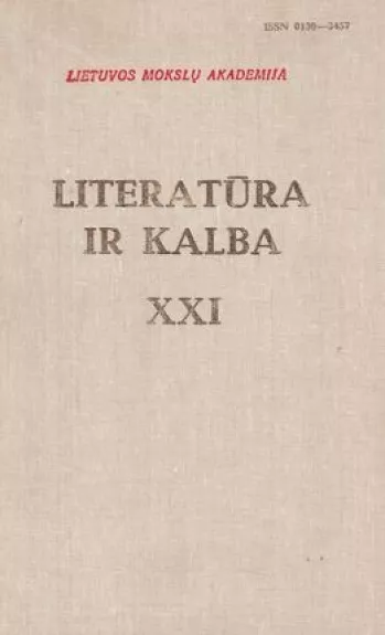 Literatūra ir kalba (XXI tomas): Maironis - Autorių Kolektyvas, knyga
