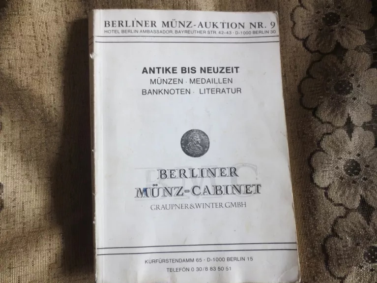 berliner munz-auktion Nr.9 - Autorių Kolektyvas, knyga