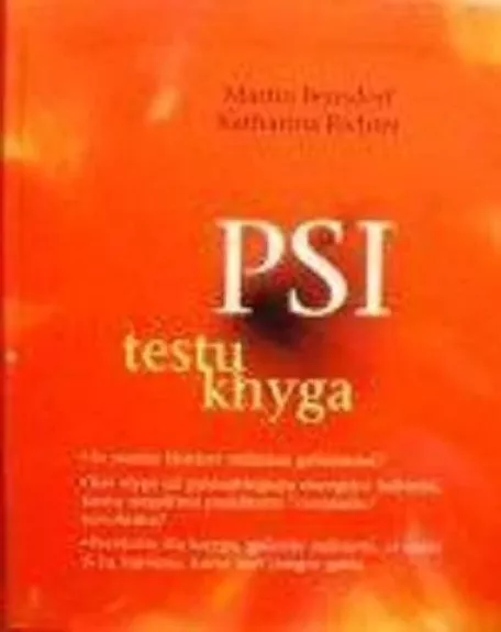PSI testų knyga - Martin Bensdorf, knyga