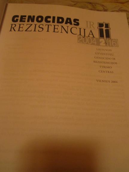 Genocidas ir rezistencija