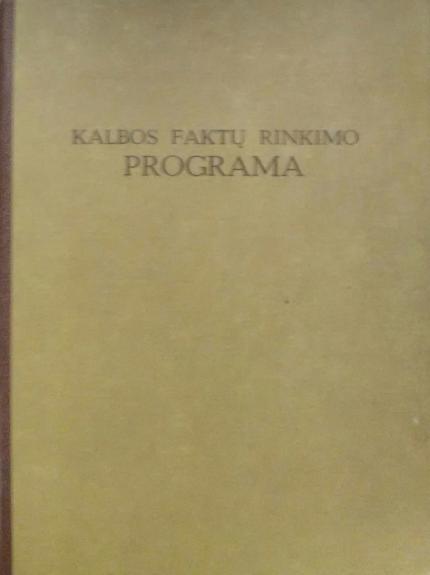 Kalbos faktų rinkimo programa