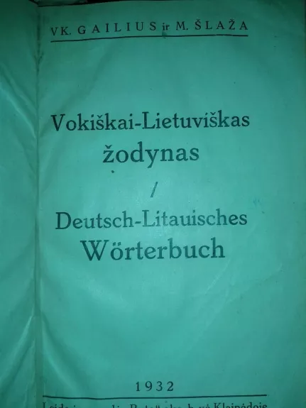 Vokiškai-lietuviškas žodynas