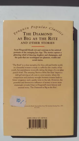 The Diamond as Big as the Ritz and Other Stories - Francis Scott Fitzgerald, knyga 1