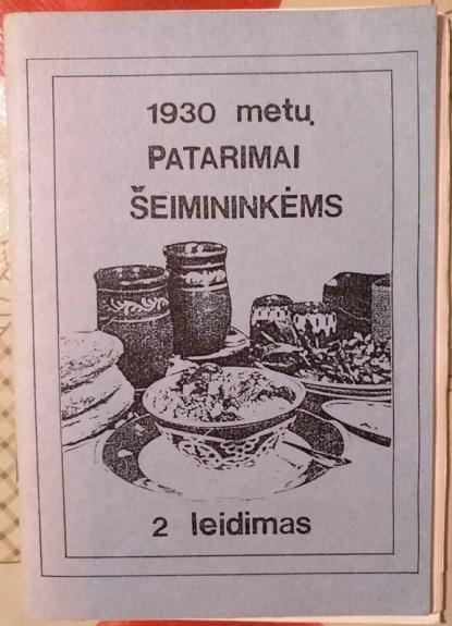 1930 metų patarimai šeimininkėms