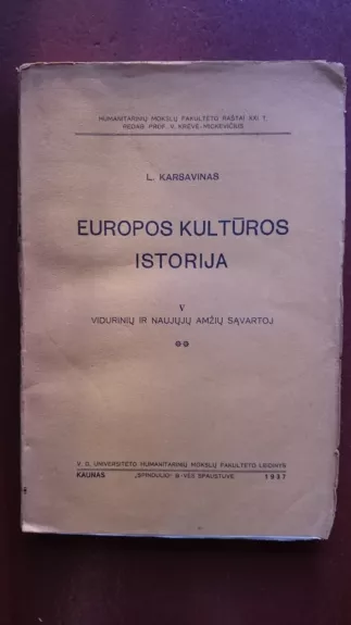 Europos kultūros istorija - Leonas Karsavinas, knyga