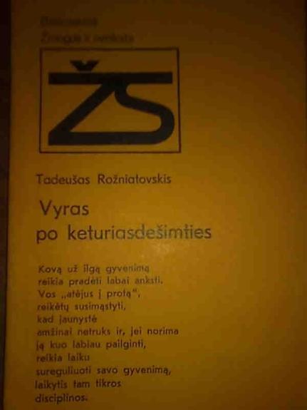 Vyras po keturiasdešimties - Tadeušas Rožniatovskis, knyga