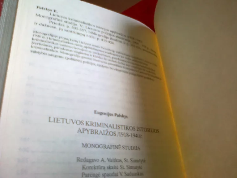 Lietuvos kriminalistikos apybraižos - E. Palskys, knyga