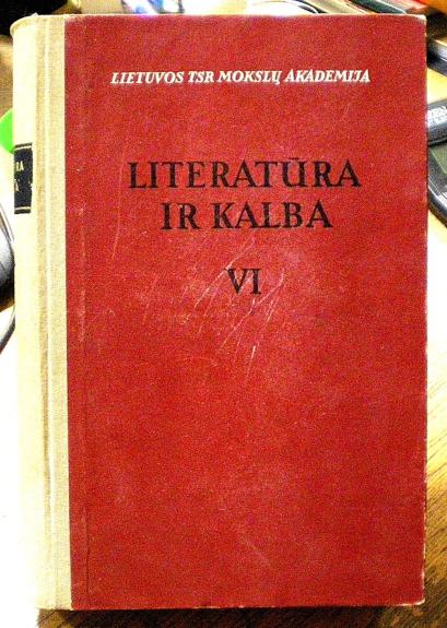 Literatūra ir kalba (VI tomas)