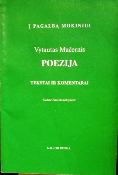 Vytautas Mačernis. Poezija.