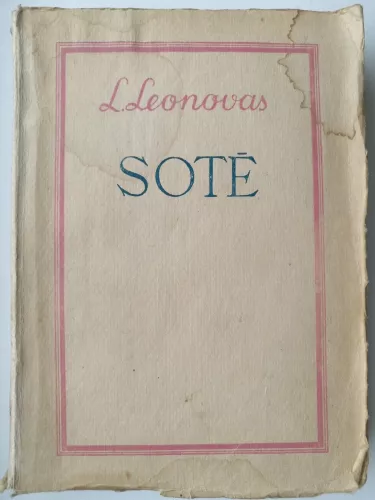 Sotė - L. Leonovas, knyga
