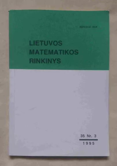 Lietuvos matematikos rinkinys 1995 m., 35, Nr. 3 - Autorių Kolektyvas, knyga