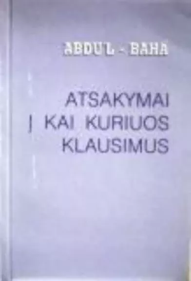 Atsakymai į kai kuriuos klausimus