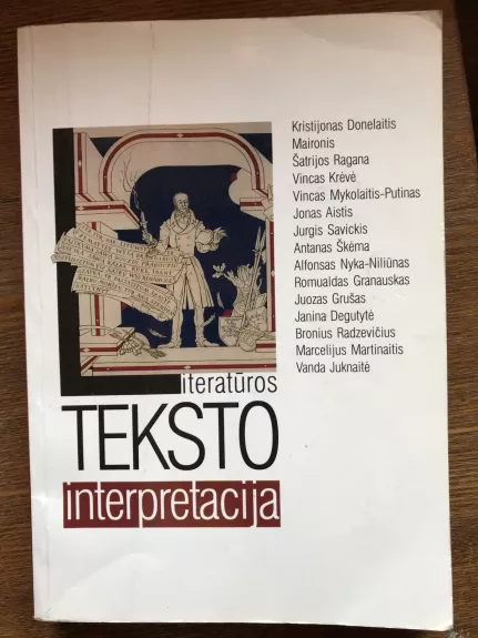 Literatūros teksto interpretacija - Giedrius Viliūnas, knyga