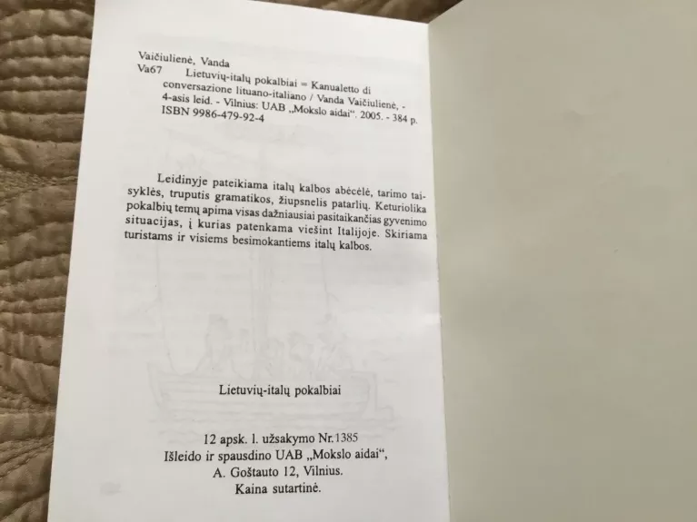 Lietuvių-italų pokalbiai - Vanda Vaičiulienė, knyga 1