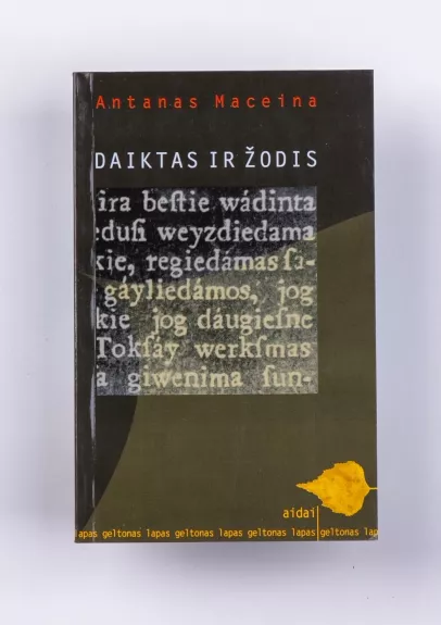 Daiktas ir žodis - Antanas Maceina, knyga