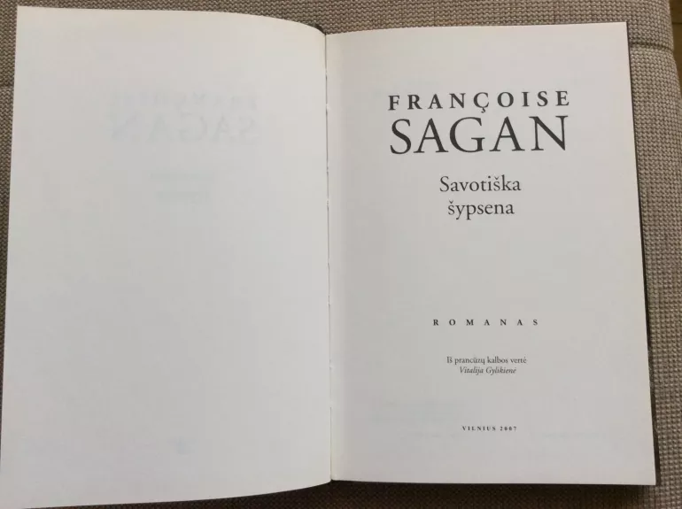 Savotiška šypsena - Francoise Sagan, knyga 1