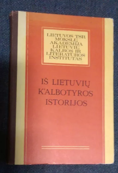 Iš lietuvių kalbotyros istorijos