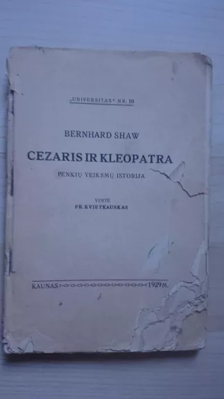 Cezaris ir Kleopatra - Bernard Shaw, knyga