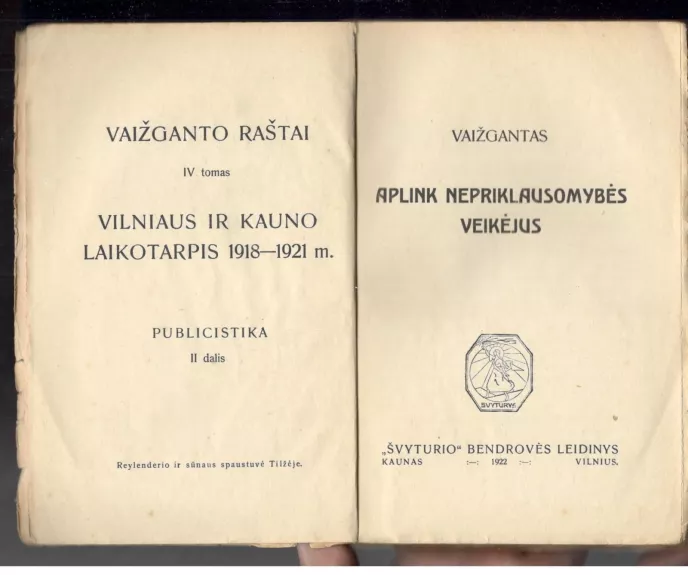 Raštai. T. IV. Aplink nepriklausomybės veikėjus