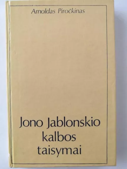 Jono Jablonskio kalbos taisymai