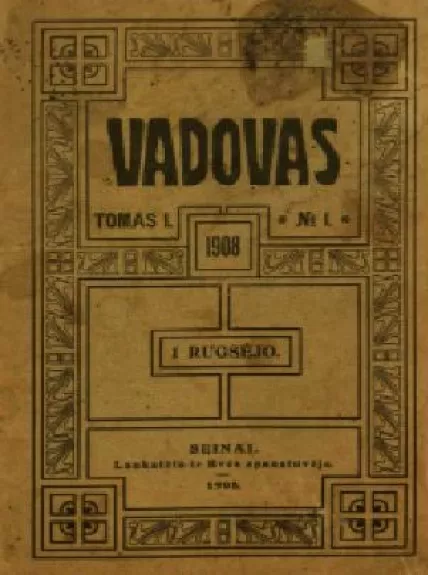 Vadovas 1908-1914 - Autorių Kolektyvas, knyga