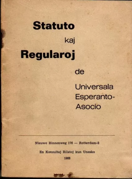 Statuto kaj Regularoj de Universala Esperanto-Asocio