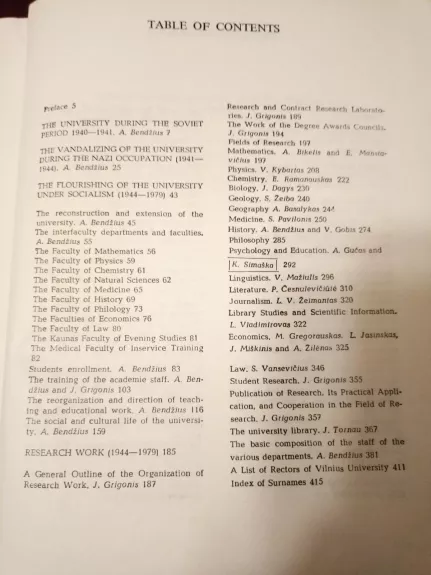 Vilniaus universiteto istorija, 1940-1979 - A. Bendžius, knyga 1