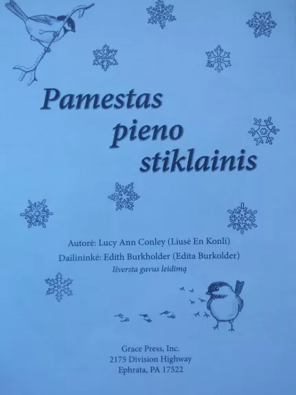 Pamestas pieno stiklainis - Lucy Conley, knyga 1