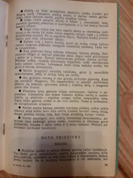 Patarimai. Buto remontas ir priežiūra, namų apyvokos reikmenys, šeimininkei virtuvėje, parazitų naikinimas - Autorių Kolektyvas, knyga 1