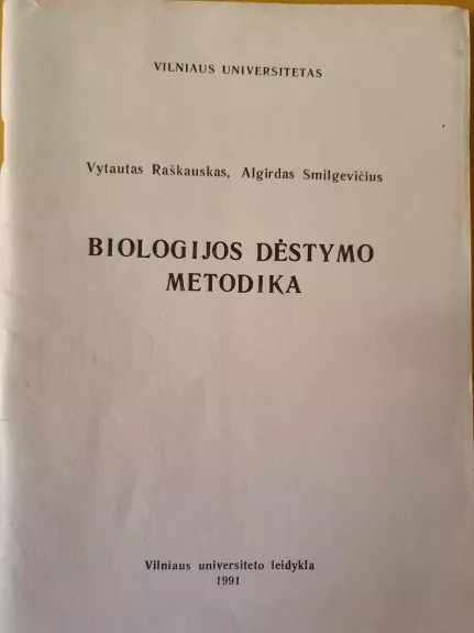 Biologijos dėstymo metodika - Autorių Kolektyvas, knyga 1