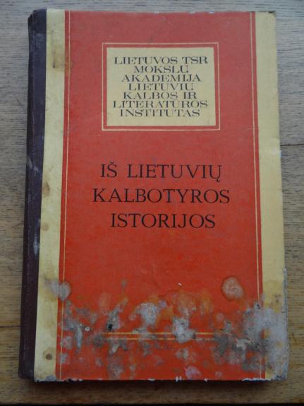 Iš lietuvių kalbotyros istorijos (Lietuvių kalbotyros klausimai, XX tomas)