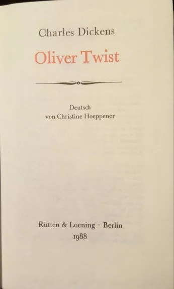 Oliver Twist - Charles Dickens, knyga 1