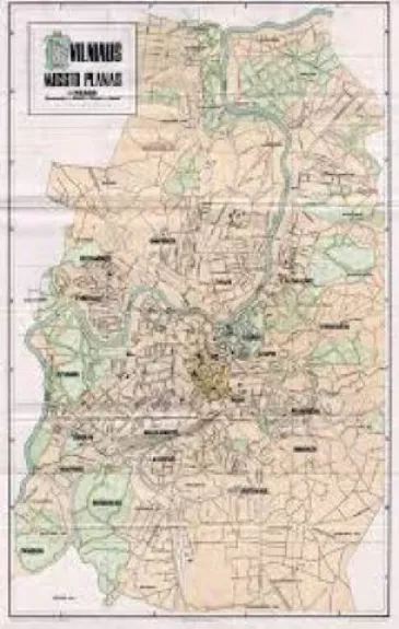 Vilniaus miesto planas, 1:20000, 1940 - A. Jakštas, knyga