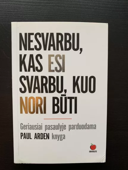 Nesvarbu, kas esi svarbu, kuo nori būti - Paul Arden, knyga