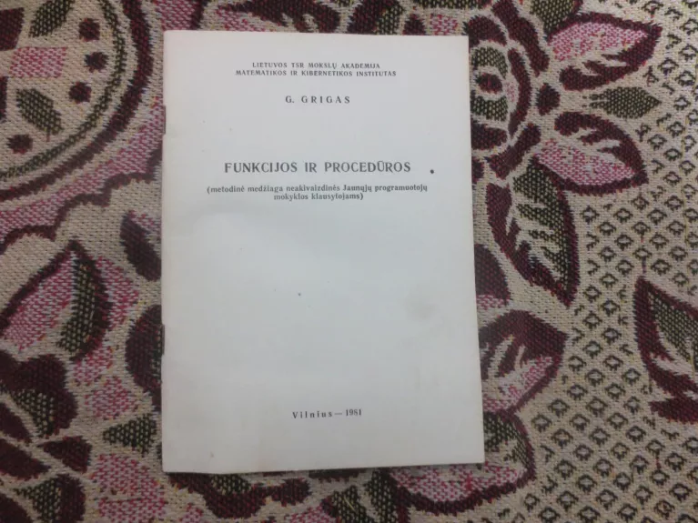 Funkcijos ir procedūr - K. Grigas, knyga