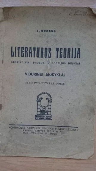 Literatūros teorija - Kazimieras Bizauskas, knyga