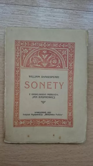 Sonety - William Shakespeare, knyga