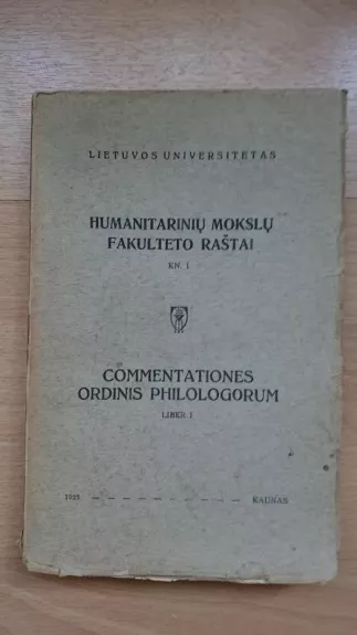 Humanitarinių mokslų fakulteto raštai (Kn.1)