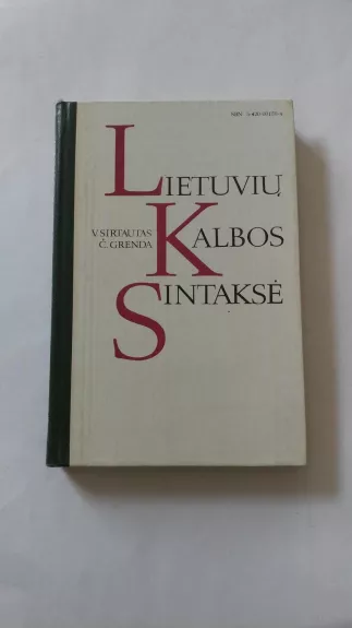 Lietuvių kalbos sintaksė - V. Sirtautas, knyga