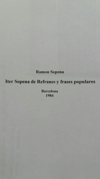 Iter Sopena de Refranes y Frases Populares