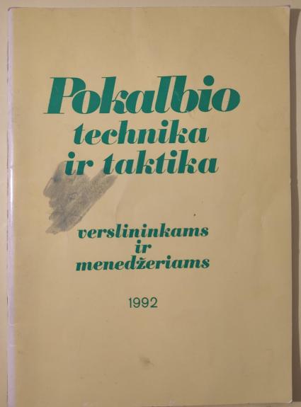Pokalbio technika ir taktika verslininkams ir menedžeriams